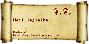 Heil Hajnalka névjegykártya
