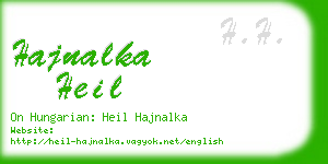 hajnalka heil business card